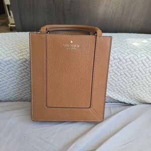 kate spade New York Tan Pebbled Leather Top-Handle Bag